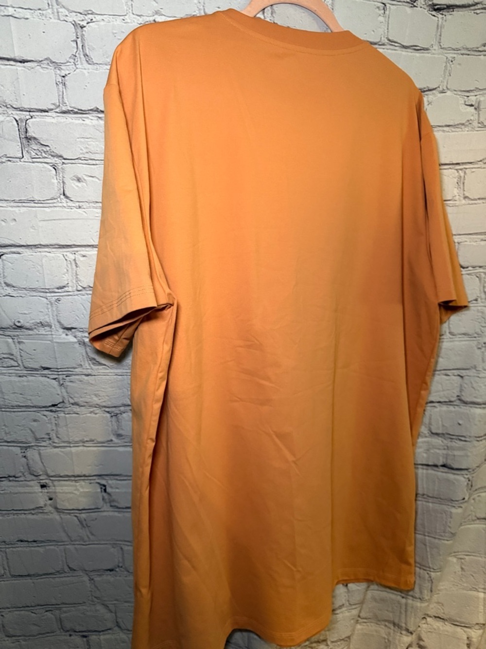 Men's Casual Crew Neck T-Shirt - Orange - Picture 5 of 5
